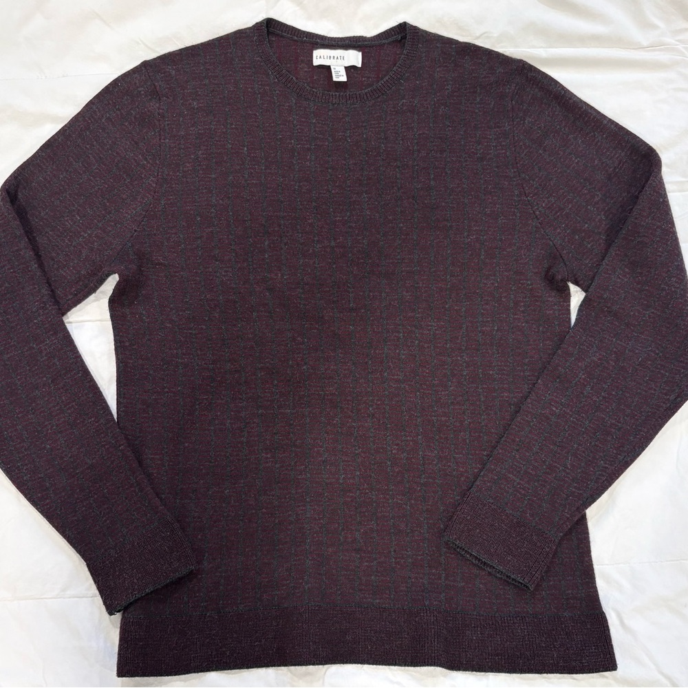 C2 by Calibrate Men's Burgundy Crewneck Sweater